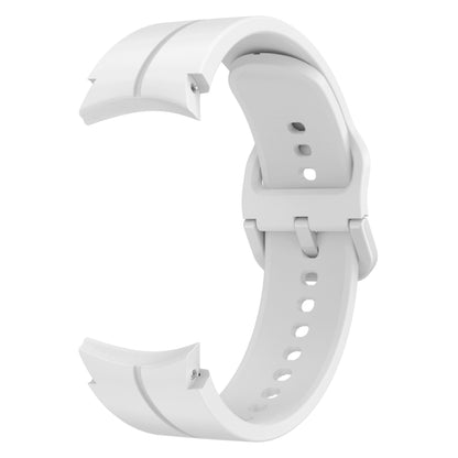 For Samsung Galaxy Watch 6 / 6 Classic Colorful Buckle Silicone Watch Band(White) - Watch Bands by buy2fix | Online Shopping UK | buy2fix