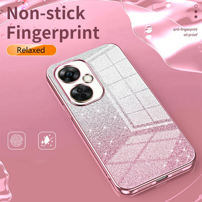 For OnePlus 11 Gradient Glitter Powder Electroplated Phone Case(Transparent) - OnePlus Cases by buy2fix | Online Shopping UK | buy2fix