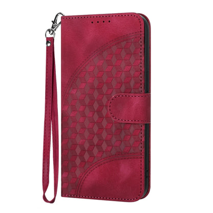 For Samsung Galaxy Note20 YX0060 Elephant Head Embossed Phone Leather Case with Lanyard(Rose Red) - Galaxy Note20 Cases by buy2fix | Online Shopping UK | buy2fix