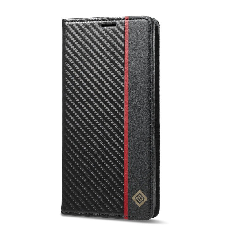 For Xiaomi Poco X6 Pro 5G LC.IMEEKE Carbon Fiber Texture Flip Leather Phone Case(Vertical Black) - Xiaomi Cases by LC.IMEEKE | Online Shopping UK | buy2fix