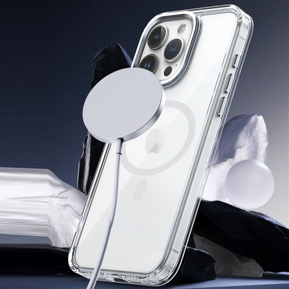 For iPhone XS Max MagSafe Magnetic Clear Phone Case(Black) - More iPhone Cases by buy2fix | Online Shopping UK | buy2fix