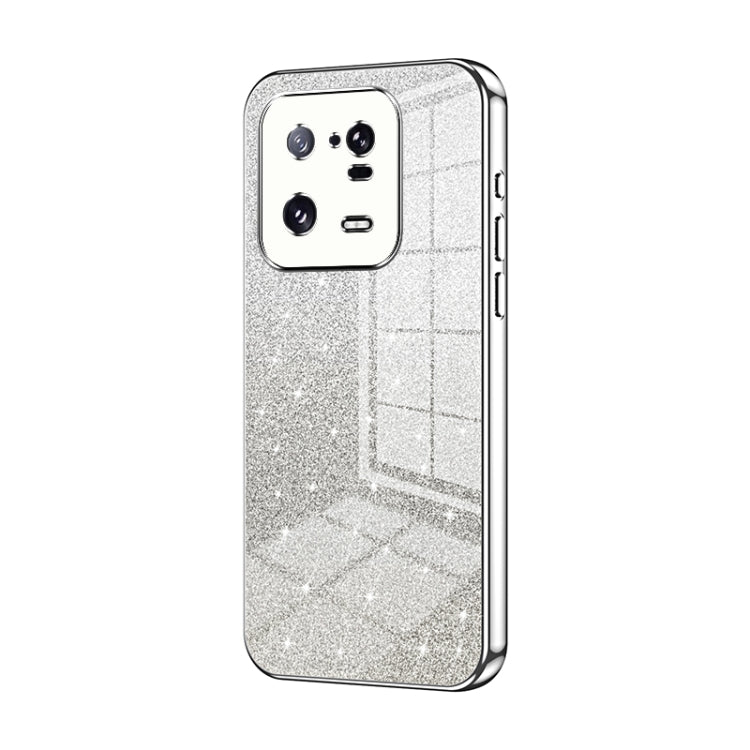 For Xiaomi 13 Pro Gradient Glitter Powder Electroplated Phone Case(Silver) - 13 Pro Cases by buy2fix | Online Shopping UK | buy2fix