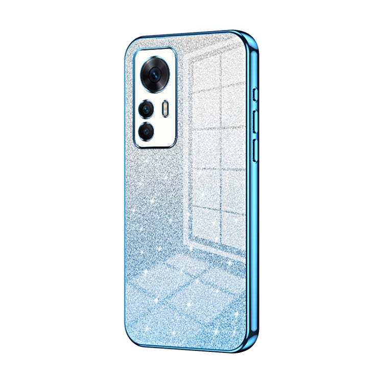 For Xiaomi Redmi K50 Ultra / Xiaomi 12T Gradient Glitter Powder Electroplated Phone Case(Blue) - Xiaomi Cases by buy2fix | Online Shopping UK | buy2fix