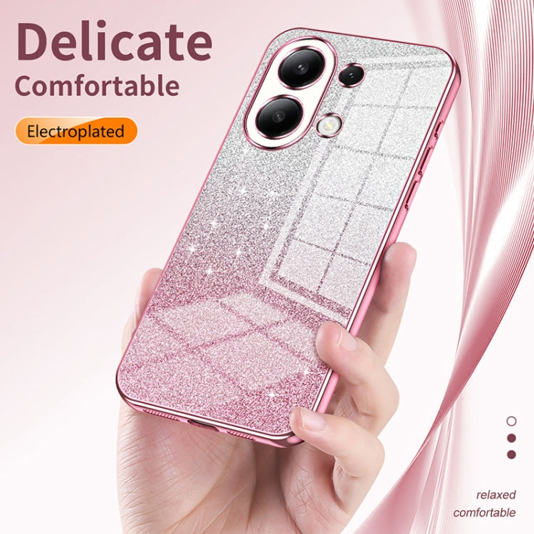 For Xiaomi Redmi Note 12R Pro Gradient Glitter Powder Electroplated Phone Case(Silver) - Xiaomi Cases by buy2fix | Online Shopping UK | buy2fix