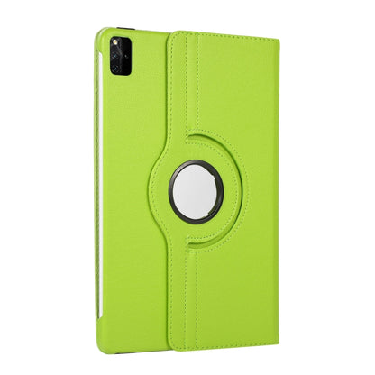 For Lenovo Tab M11 / Xiaoxin Pad 11 2024 360 Degree Rotation Litchi Texture Leather Tablet Case(Green) - Lenovo by buy2fix | Online Shopping UK | buy2fix