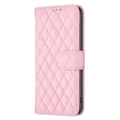 For OnePlus 12 5G Diamond Lattice Wallet Flip Leather Phone Case(Pink) - OnePlus Cases by buy2fix | Online Shopping UK | buy2fix