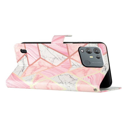 For Blackview A55 Pro Colored Drawing Leather Phone Case(Pink Marble) - More Brand by buy2fix | Online Shopping UK | buy2fix