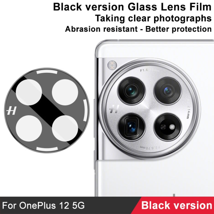 For OnePlus 12 5G IMAK Rear Camera Lens Glass Film Black Version - Other by imak | Online Shopping UK | buy2fix