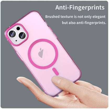 For iPhone 16 MagSafe Frosted Translucent TPU + PC Full Coverage Phone Case(Pink) - iPhone 16 Cases by buy2fix | Online Shopping UK | buy2fix