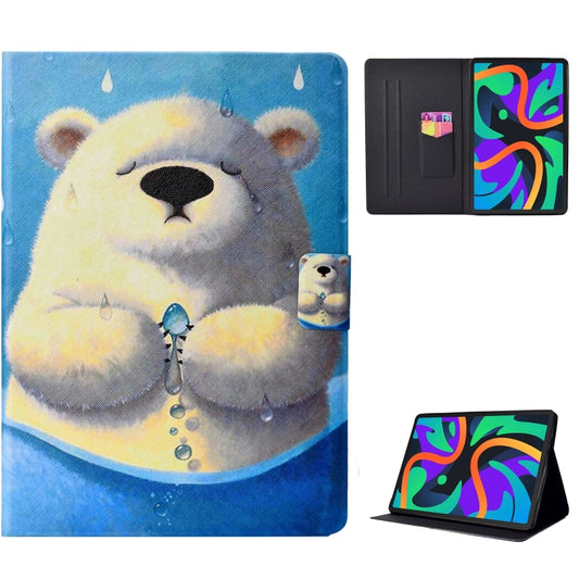 For Lenovo Tab M11/ Xiaoxin Pad 11 2024 Voltage Coloured Drawing Smart Leather Tablet Case(Polar Bear) - Lenovo by buy2fix | Online Shopping UK | buy2fix