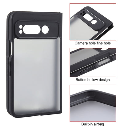 For Google Pixel Fold Matte Black TPU + PC Phone Case - Google Cases by buy2fix | Online Shopping UK | buy2fix