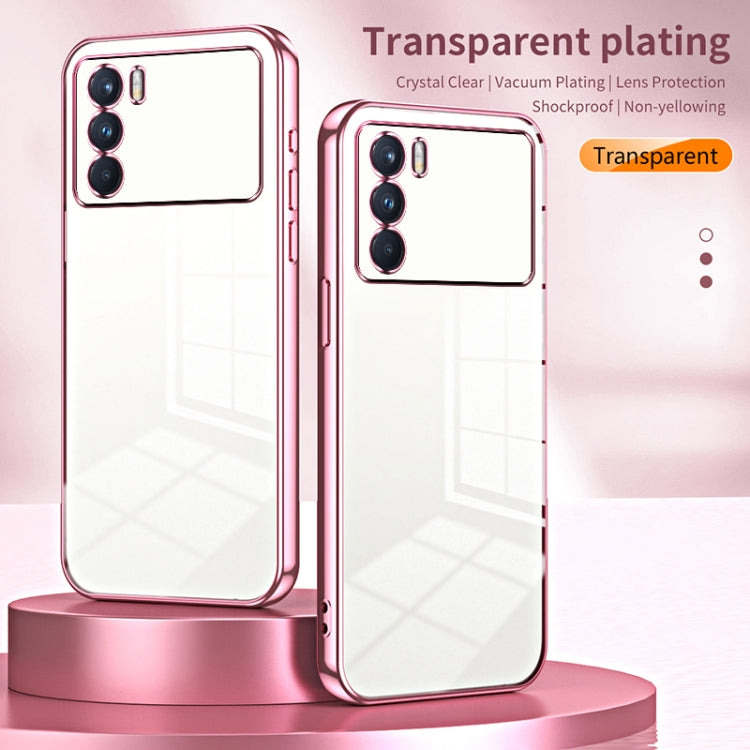 For OPPO K9 Pro Transparent Plating Fine Hole Phone Case(Black) - OPPO Cases by buy2fix | Online Shopping UK | buy2fix