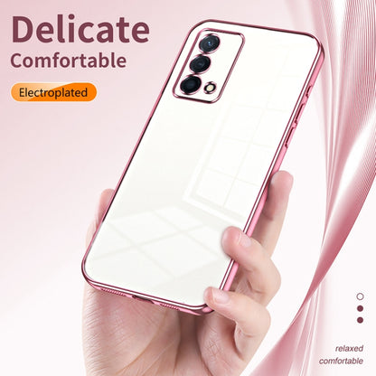 For OPPO K9 Transparent Plating Fine Hole Phone Case(Purple) - OPPO Cases by buy2fix | Online Shopping UK | buy2fix