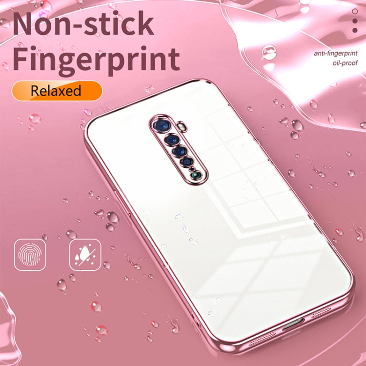 For OPPO Reno2 Transparent Plating Fine Hole Phone Case(Gold) - OPPO Cases by buy2fix | Online Shopping UK | buy2fix
