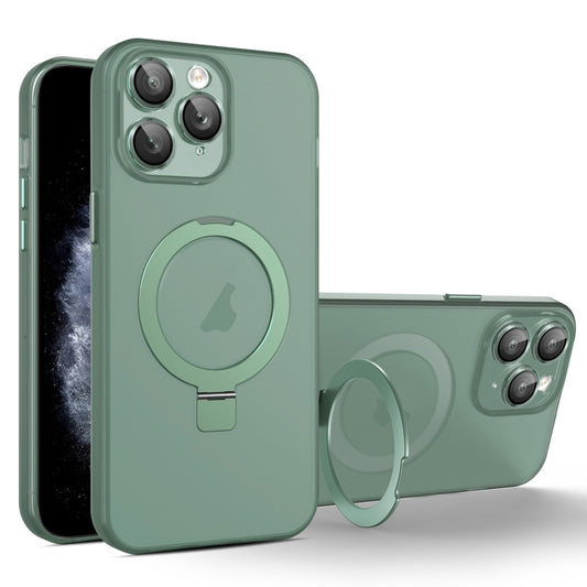 For iPhone 11 Pro Max MagSafe Holder PC Hybrid TPU Phone Case(Green) - iPhone 11 Pro Max Cases by buy2fix | Online Shopping UK | buy2fix