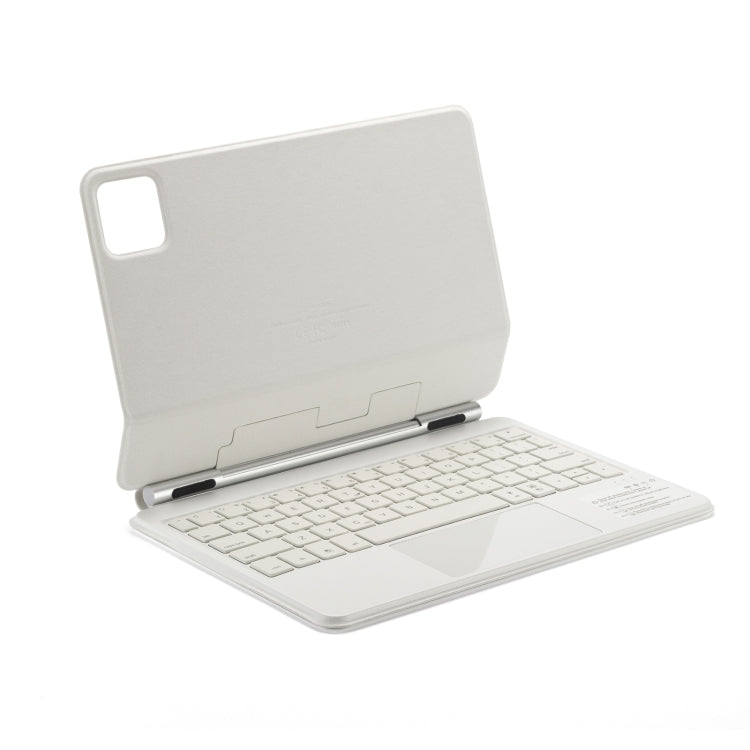 For Xiaomi Pad 6 / Pad Pro M11P-B-M611 Magnetic Bluetooth Keyboard Leather Tablet Case(White) - Others Keyboard by buy2fix | Online Shopping UK | buy2fix