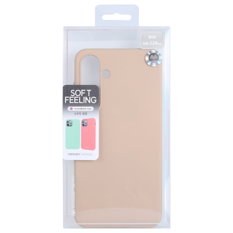 For Samsung Galaxy S24+ 5G GOOSPERY SOFT FEELING Liquid TPU Soft Phone Case(Apricot) - Galaxy S24+ 5G Cases by GOOSPERY | Online Shopping UK | buy2fix