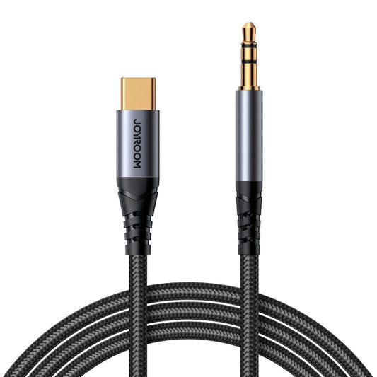 JOYROOM SY-A07 Transsion Series USB-C/Type-C to 3.5mm AUX Audio Adapter Cable, Length: 1.2m(Black) - Video & Audio Cable by JOYROOM | Online Shopping UK | buy2fix