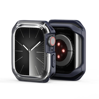 For Apple Watch 9 / 8 / 7 41mm DUX DUCIS Tamo Series Hollow PC + TPU Watch Protective Case(Transparent Midnight) - Watch Cases by DUX DUCIS | Online Shopping UK | buy2fix