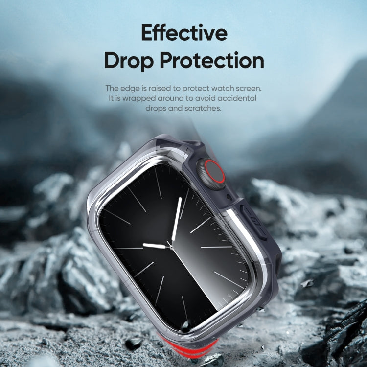 For Apple Watch 9 / 8 / 7 41mm DUX DUCIS Tamo Series Hollow PC + TPU Watch Protective Case(Transparent Midnight) - Watch Cases by DUX DUCIS | Online Shopping UK | buy2fix