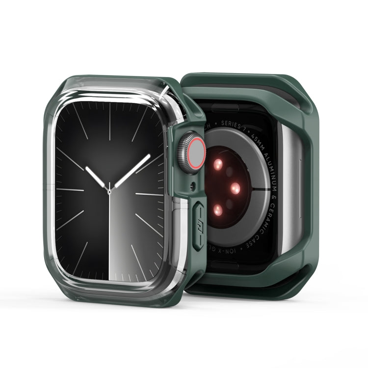 For Apple Watch 4 / 5 / 6 / SE 40mm DUX DUCIS Tamo Series Hollow PC + TPU Watch Protective Case(Transparent Green) - Watch Cases by DUX DUCIS | Online Shopping UK | buy2fix