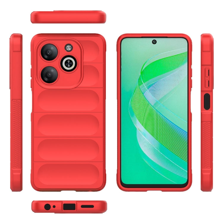 For Infinix Smart 8 Magic Shield TPU + Flannel Phone Case(Red) - Infinix Cases by buy2fix | Online Shopping UK | buy2fix
