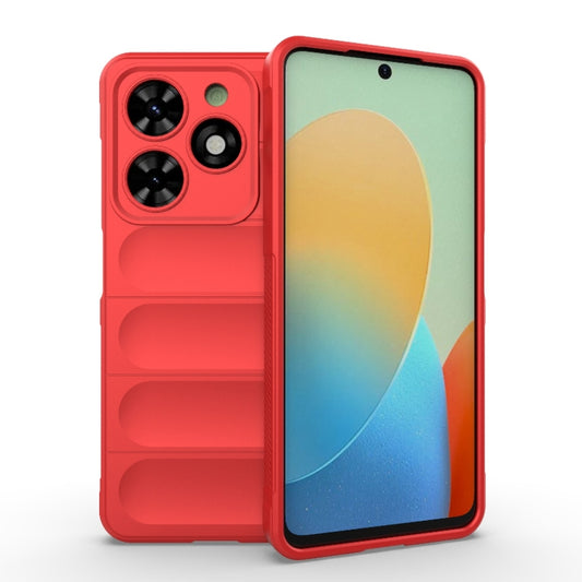 For Tecno Spark Go 2024 / 20C / Pop 8 Magic Shield TPU + Flannel Phone Case(Red) - Tecno Cases by buy2fix | Online Shopping UK | buy2fix