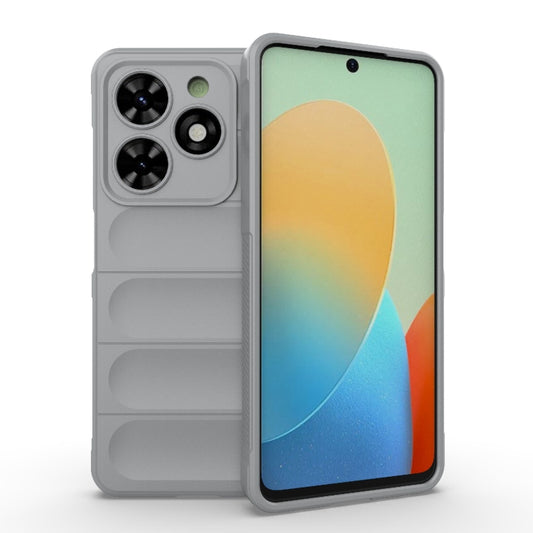 For Tecno Spark Go 2024 / 20C / Pop 8 Magic Shield TPU + Flannel Phone Case(Grey) - Tecno Cases by buy2fix | Online Shopping UK | buy2fix