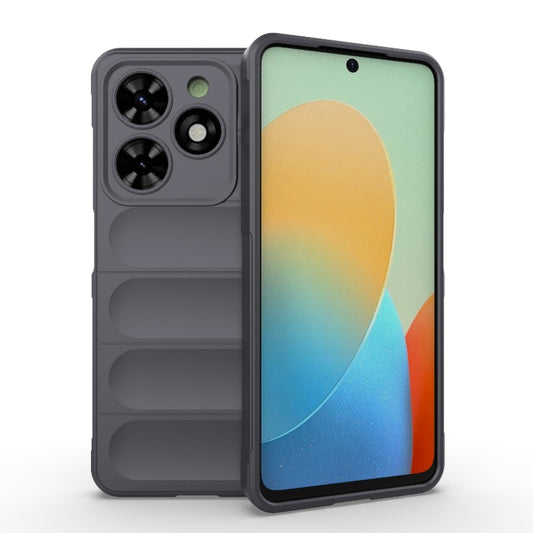 For Tecno Spark Go 2024 / 20C / Pop 8 Magic Shield TPU + Flannel Phone Case(Dark Grey) - Tecno Cases by buy2fix | Online Shopping UK | buy2fix