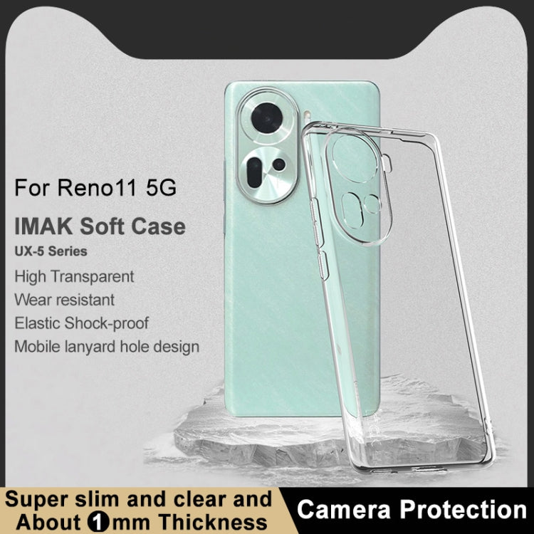 For OPPO Reno11 5G Global IMAK UX-5 Series Transparent TPU Phone Case - Reno11 Cases by imak | Online Shopping UK | buy2fix