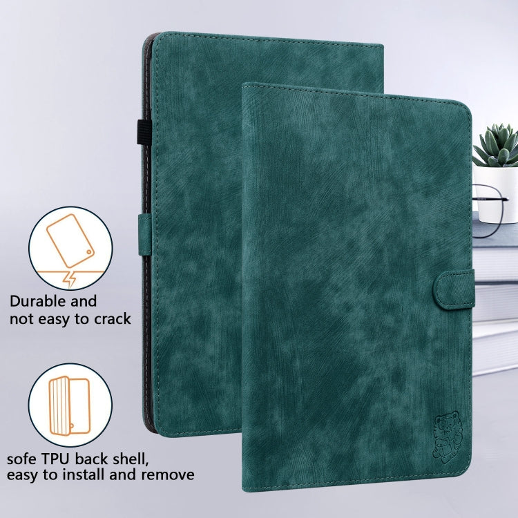 For Amazon Kindle Paperwhite 5  2023 2024 Tiger Pattern Flip Leather Tablet Case(Dark Green) - Amazon by buy2fix | Online Shopping UK | buy2fix