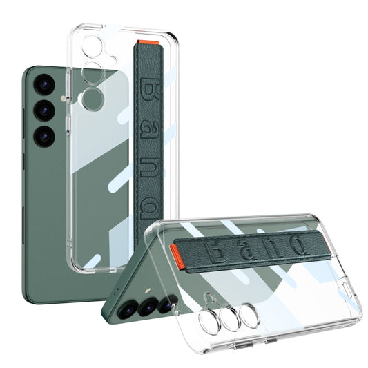 For Samsung Galaxy S24 5G GKK Space Frame Transparent PC + TPU Phone Case with Wrist Strap(Green) - Galaxy S24 5G Cases by GKK | Online Shopping UK | buy2fix