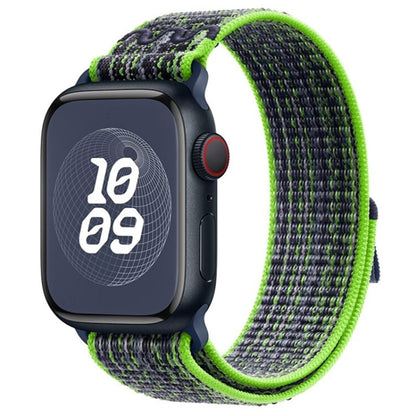 For Apple Watch Ultra 49mm Loop Nylon Watch Band(Green Blue) - Watch Bands by buy2fix | Online Shopping UK | buy2fix