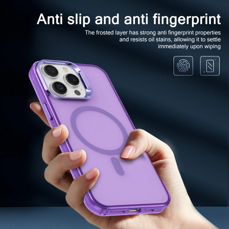 For iPhone 13 Pro Electroplated IMD Magsafe PC Hybrid TPU Phone Case(Purple) - iPhone 13 Pro Cases by buy2fix | Online Shopping UK | buy2fix