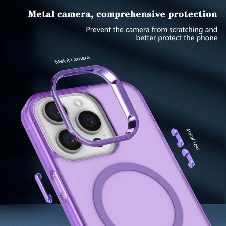 For iPhone 13 Pro Electroplated IMD Magsafe PC Hybrid TPU Phone Case(Purple) - iPhone 13 Pro Cases by buy2fix | Online Shopping UK | buy2fix