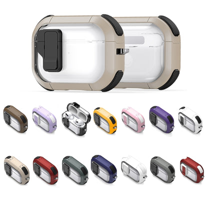 For AirPods 3 DUX DUCIS PECN Series Split Two-color Transparent Earphone Case with Hook(White Black) - For AirPods 3 by DUX DUCIS | Online Shopping UK | buy2fix