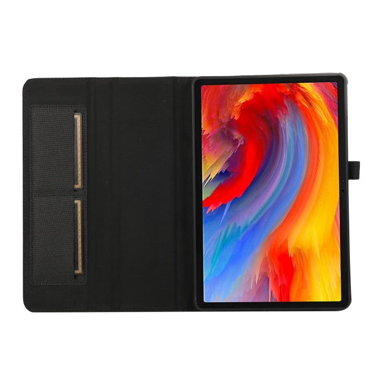For Lenovo Tab M11 / Xiaoxin Pad 11 2024 Fabric Leather Tablet Case(Black) - Lenovo by buy2fix | Online Shopping UK | buy2fix