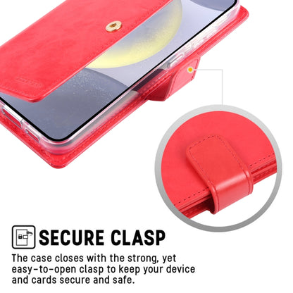 For Samsung Galaxy S24+ 5G GOOSPERY MANSOOR DIARY 9 Card Slots Leather Phone Case(Rose Red) - Galaxy S24+ 5G Cases by GOOSPERY | Online Shopping UK | buy2fix