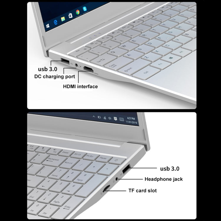 V8 15.6 inch Ultrathin Laptop, 16GB+512GB, Windows 10 Intel Jasper Lake N5095 Quad Core(Silver) - Others by buy2fix | Online Shopping UK | buy2fix