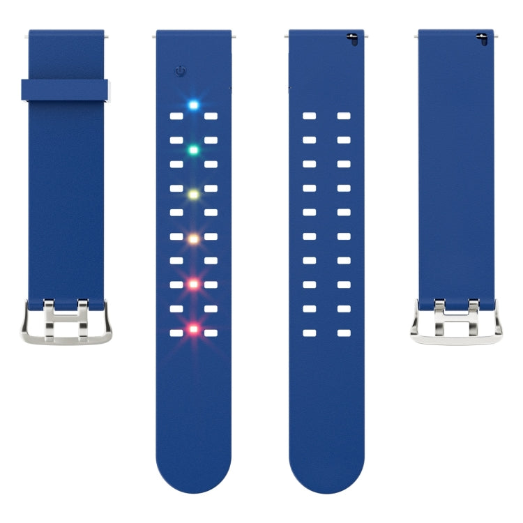 For Apple Watch SE 2023 40mm Luminous Colorful Light Silicone Watch Band(Blue) - Watch Bands by buy2fix | Online Shopping UK | buy2fix