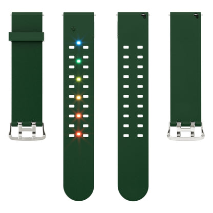 For Apple Watch Series 2 38mm Luminous Colorful Light Silicone Watch Band(Green) - Watch Bands by buy2fix | Online Shopping UK | buy2fix