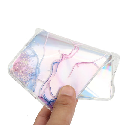 For Xiaomi Redmi 13C 5G / Poco M6 / Redmi 13R Laser Marble Pattern Clear TPU Protective Phone Case(Pink) - 13R Cases by buy2fix | Online Shopping UK | buy2fix