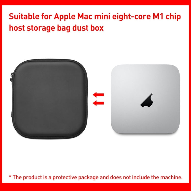 For Apple Mac Mini Octa-core M1 Chip Host PU Leather Protective Storage Box(Black) - Digital Storage Bag by buy2fix | Online Shopping UK | buy2fix