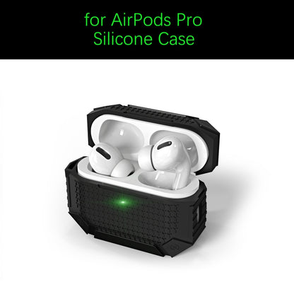 For AirPods Pro 2 Wireless Earphones Shockproof Armor Protective Case(Black) - For AirPods Pro 2 by buy2fix | Online Shopping UK | buy2fix