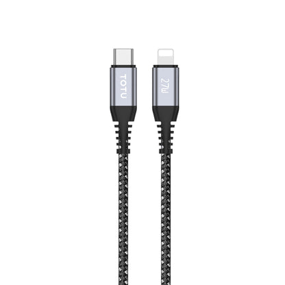 TOTU CB-5-PD 27W USB-C/Type-C to 8 Pin Data Cable, Length: 1m(Grey) - 2 in 1 Cable by TOTUDESIGN | Online Shopping UK | buy2fix