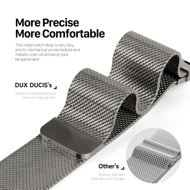 For Apple Watch Series 6 40mm DUX DUCIS Milanese Pro Series Stainless Steel Watch Band(Graphite) - Watch Bands by DUX DUCIS | Online Shopping UK | buy2fix