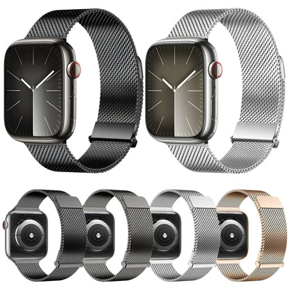 For Apple Watch Series 7 45mm DUX DUCIS Milanese Pro Series Stainless Steel Watch Band(Silver) - Watch Bands by DUX DUCIS | Online Shopping UK | buy2fix