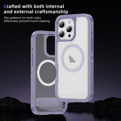 For iPhone 16 Pro Guard Magsafe Magnetic Ring Matte Phone Case(Light Purple) - iPhone 16 Pro Cases by buy2fix | Online Shopping UK | buy2fix