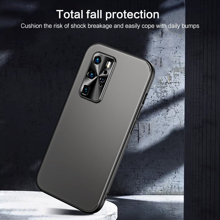 For Huawei P40 R-JUST RJ-61 Electroplating Frosted TPU + PC Phone Case(Silver) - Huawei Cases by R-JUST | Online Shopping UK | buy2fix