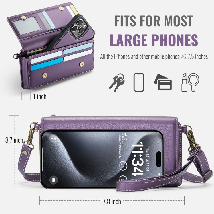 CaseMe Me30 Multi Functional Diagonal Cross Bag Phone Case(Purple) -  by CaseMe | Online Shopping UK | buy2fix